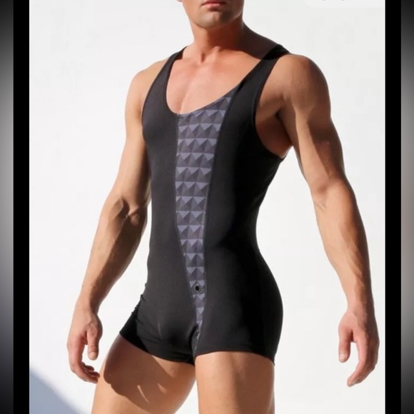 Vtg RUFSKIN Apex Singlet Wrestling NWOT Body Suit Stretchy Small - Picture 3 of 8